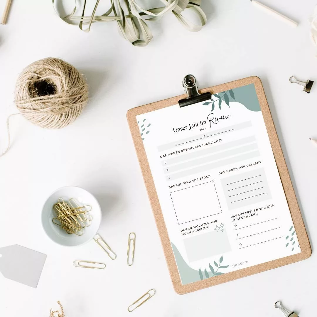 Reflexionsfragen für Paare - 3 gute Gründe für einen Jahresrückblick (+ Druckvorlage)